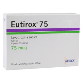 Eutirox 75mcg. 50 tablets